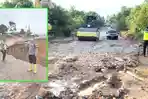 Jalan Nasional Putus di Satui Kalsel, Perkerasan Jalan Alternatif Masih Dilanjutkan