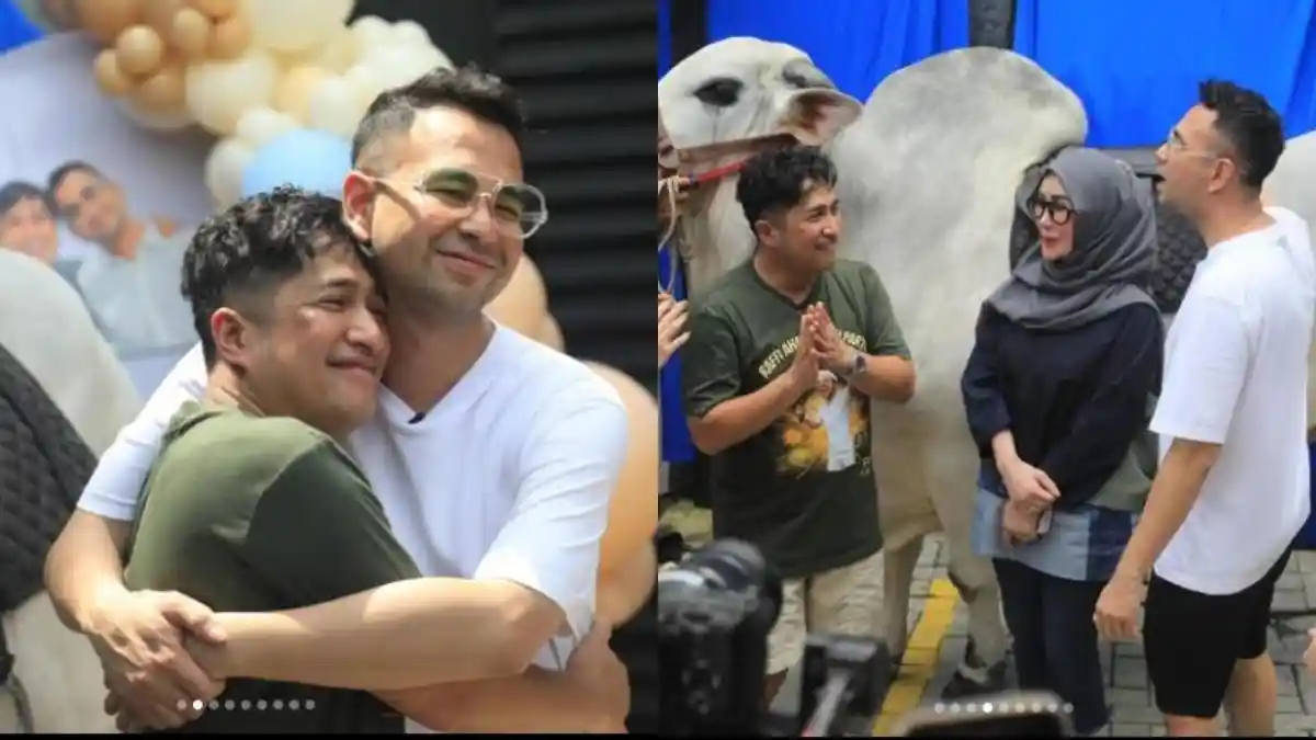 Tak Kuasa Menahan Haru, Raffi Ahmad Dapat Kado Sapi Kurban dari Irfan Hakim di Hari Ultahnya,