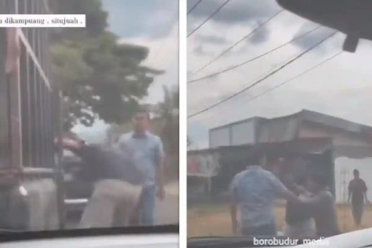 Viral Detik-detik Oknum Polisi Pukuli Sopir Truk Kebersihan, Berawal dari Serempetan