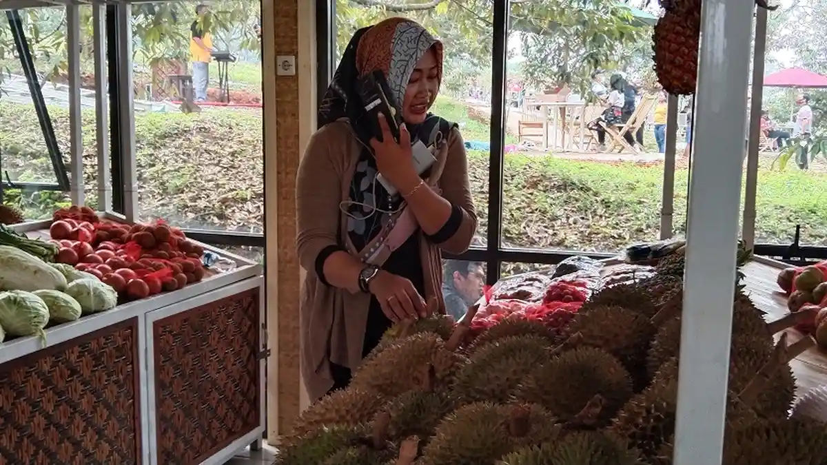 EK-View Agroedupark Beri Durian Gratis Kepada Pengunjung yang Belanja Sayur dan Buah Rp 100 Ribu