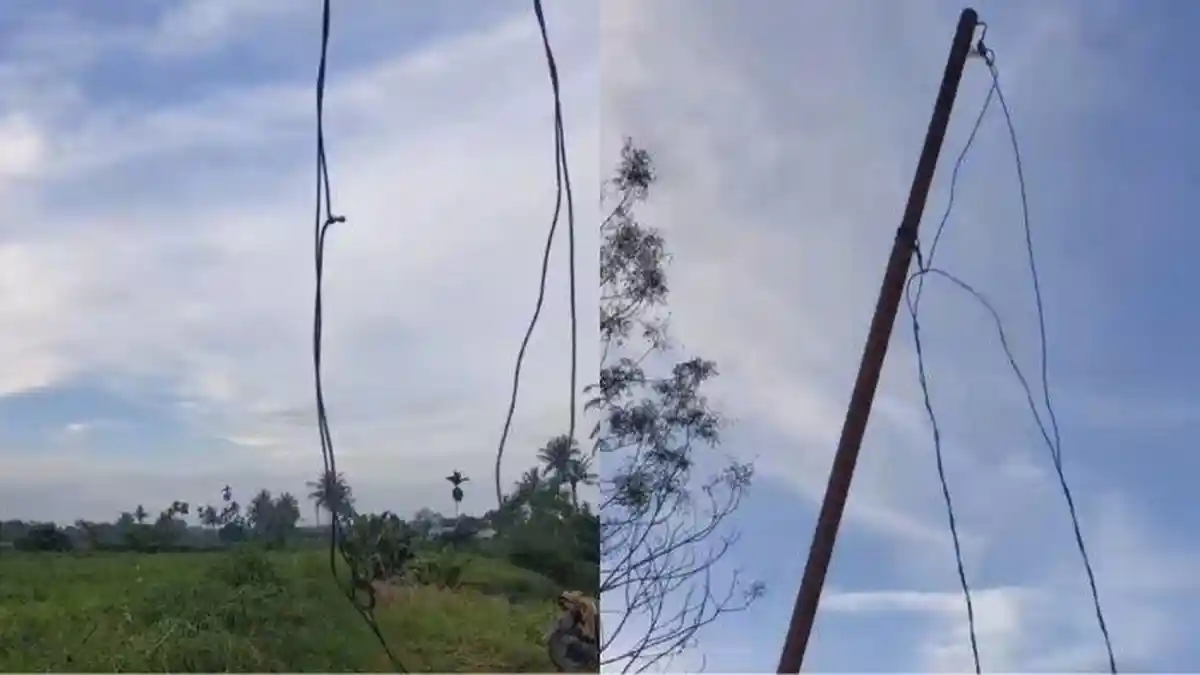 Viral Pencuri Gasak Kabel serta Tiang Listrik di Medan Akibatkan Mati Lampu Berjam-jam