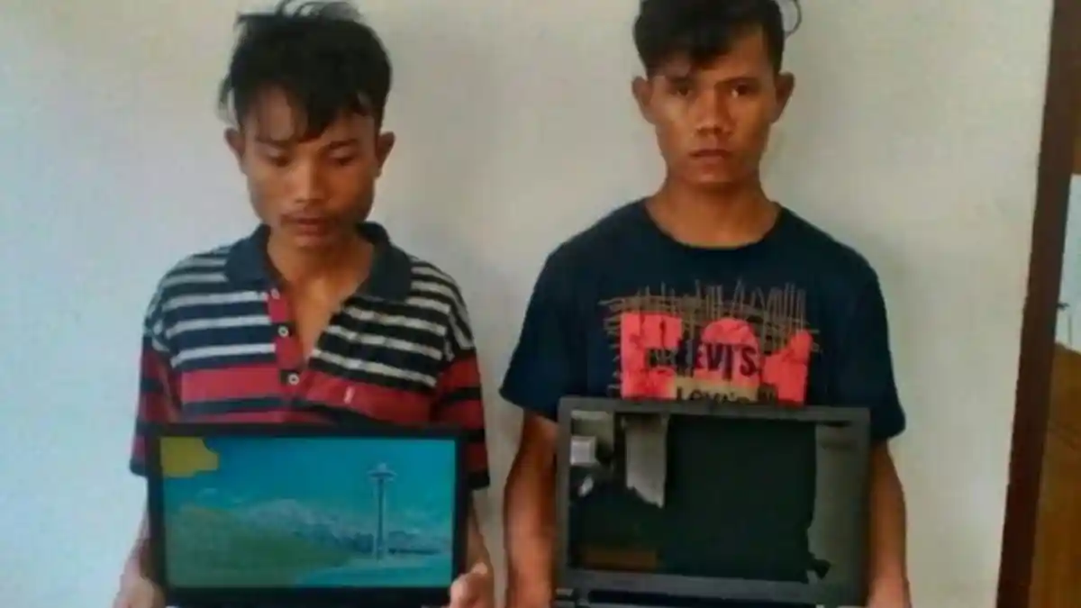 Gondol Belasan Laptop Milik SMA Bukit Kapur, Dua Remaja Diciduk Polisi