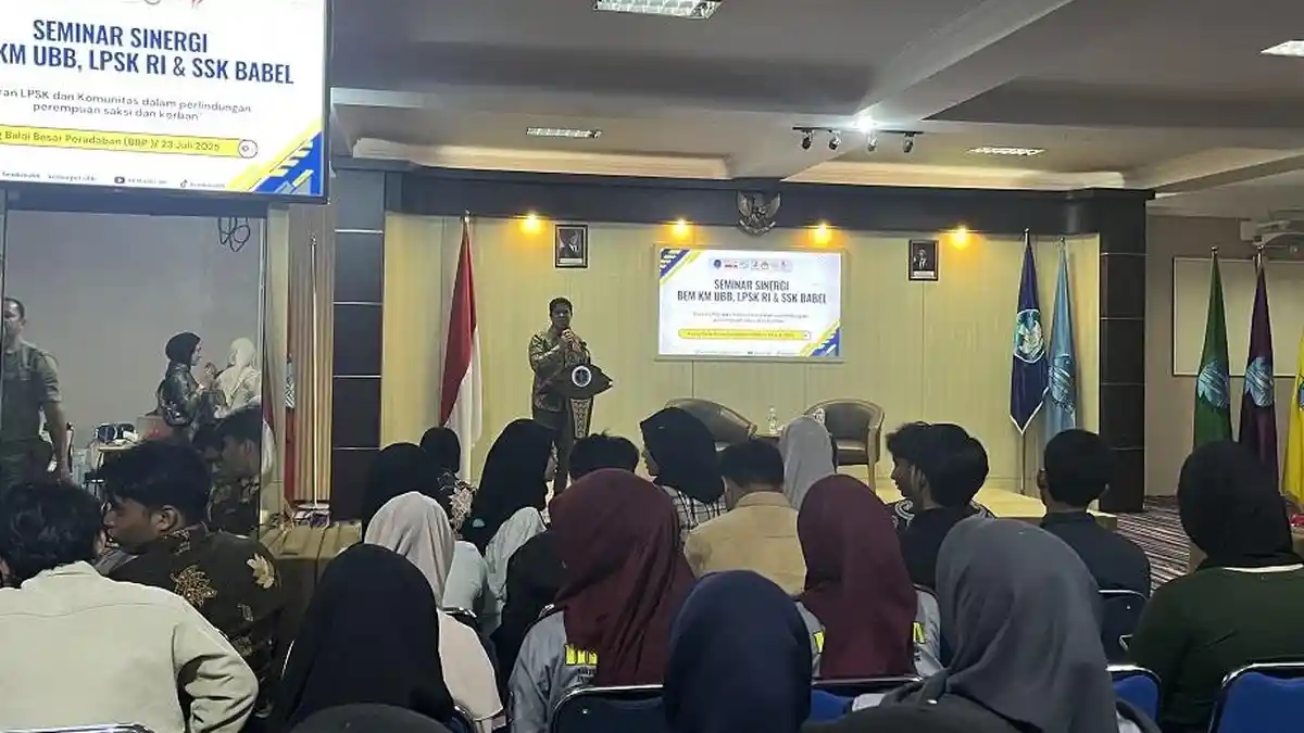 Lindungi Perempuan dari Kekerasan, BEM KM UBB Gelar Seminar Sinergi Bersama LPSK dan SSK