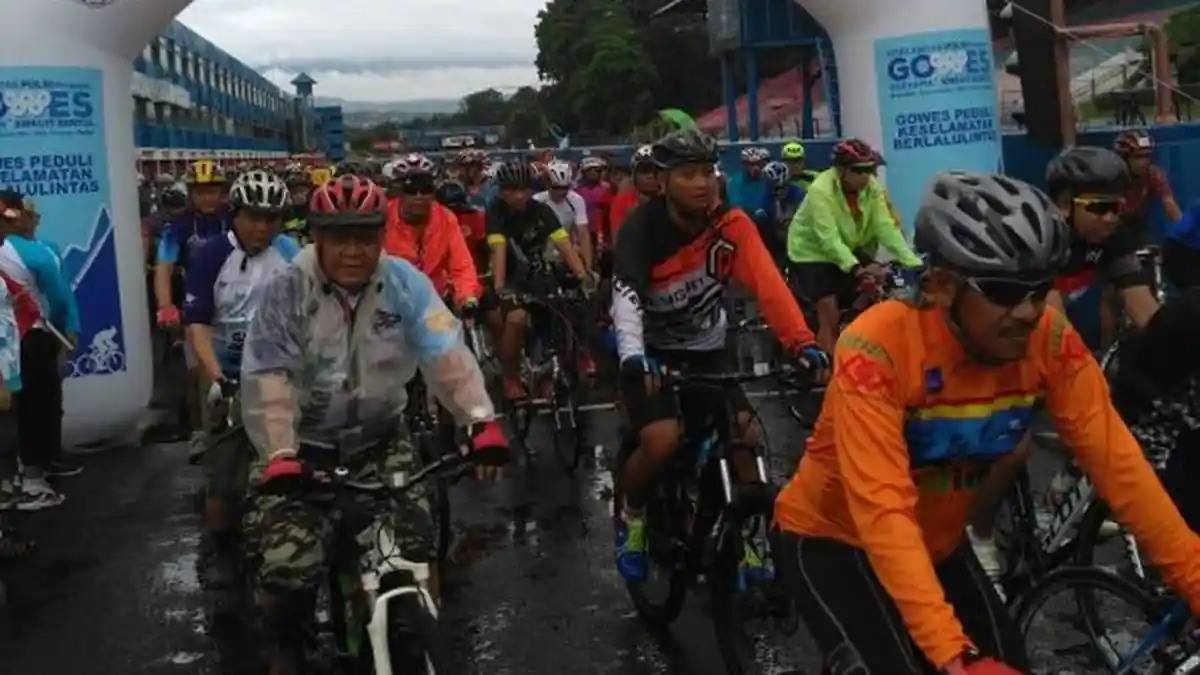 Sambil Gowes, Korlantas Kampanye Keselamatan Lalu Lintas