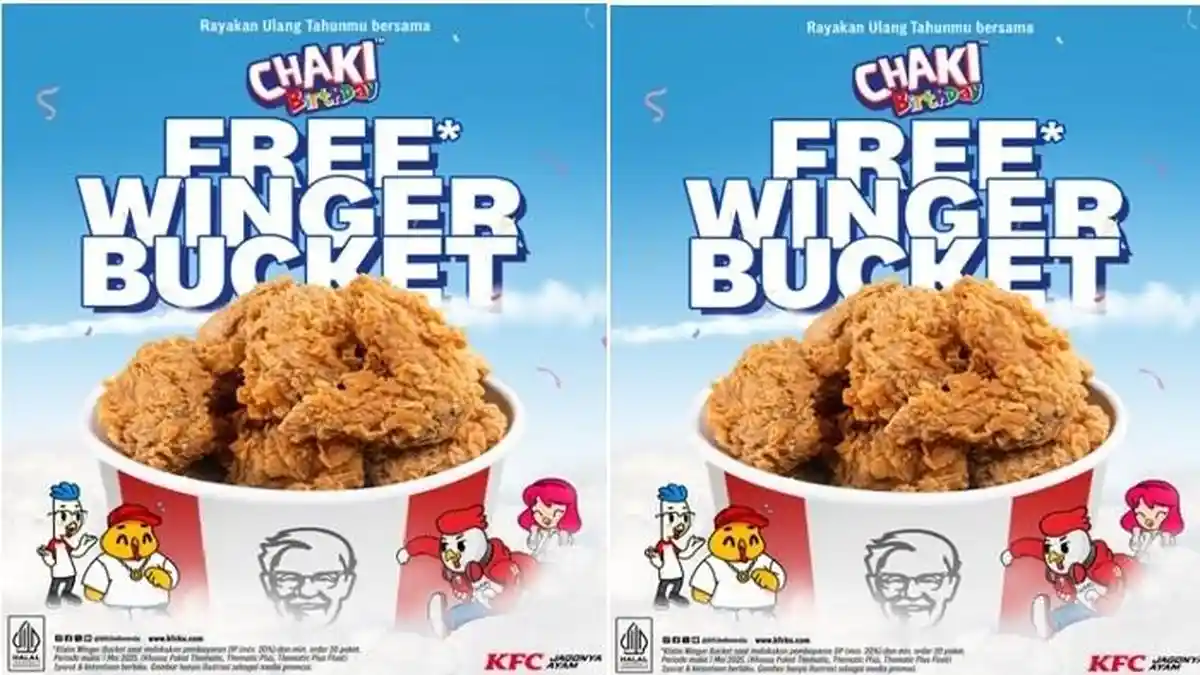 Promo KFC Hari Ini Sabtu 3 Mei 2025, Dp Paket Chaki Birthday Free ...