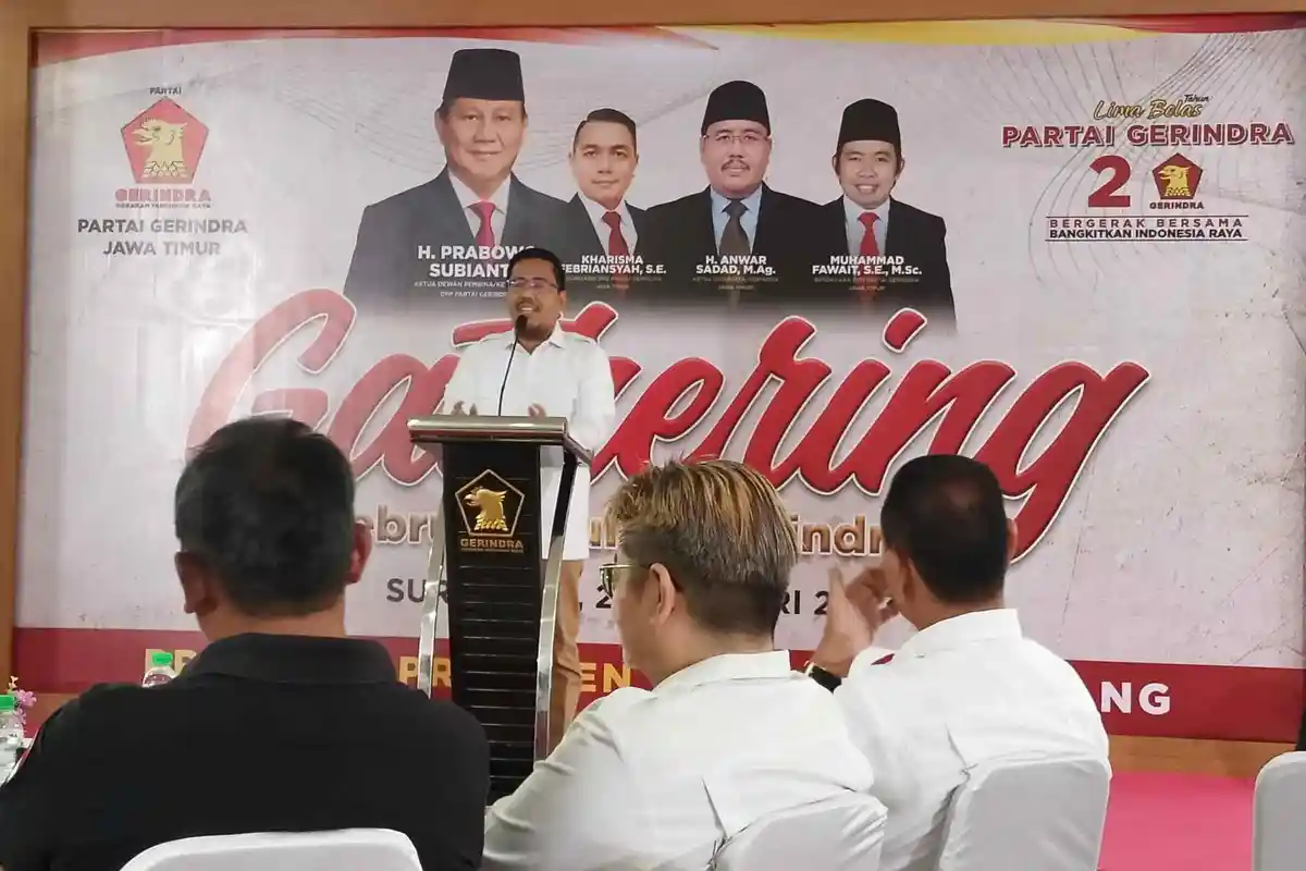 HUT ke-15 Partai Gerindra di Jatim, Jadi Momentum Konsolidasi Jelang Pemilu 2024