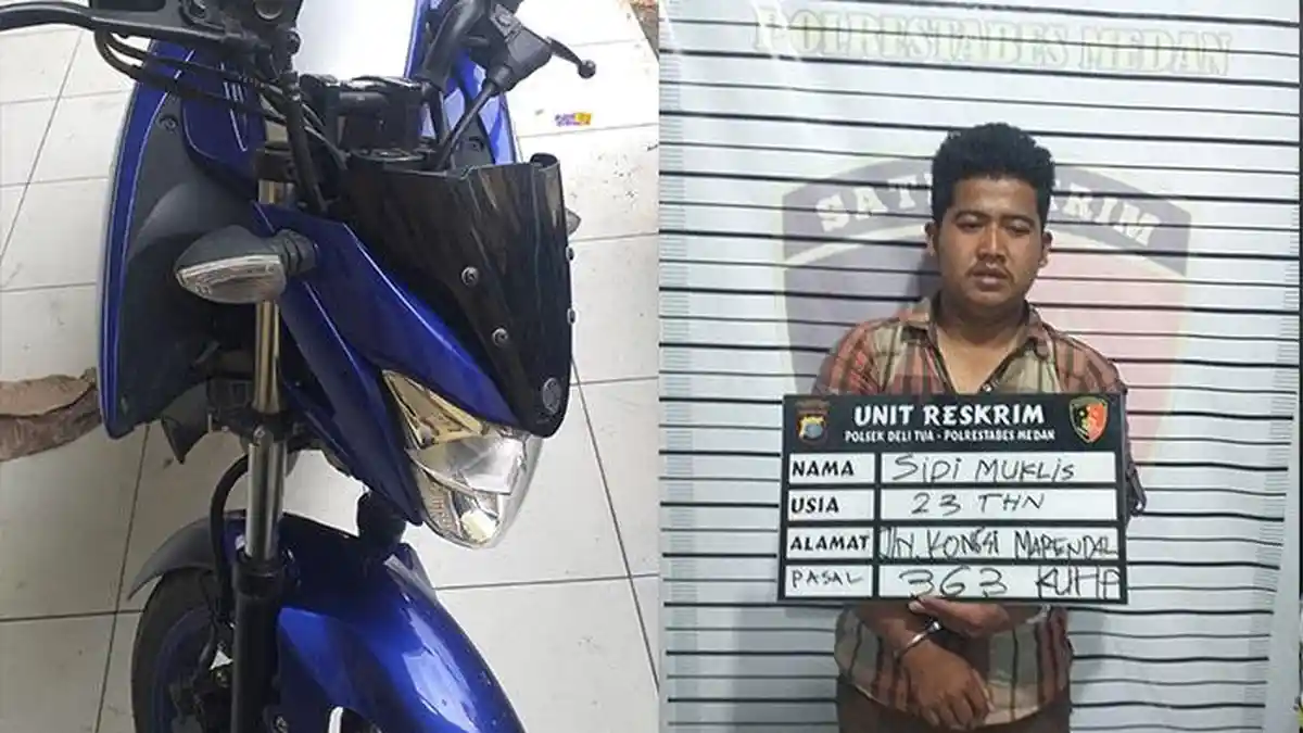 Keponakan Curi Sepeda Motor Milik Pamannya Usai Salat Subuh, Pelaku Tak Berkutik Saat Ditangkap 