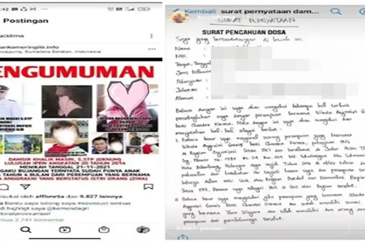 Viral Oknum ASN OKI Selingkuh dengan Istri Orang Teman Sekantor Hingga Punya Anak, Dilaporkan Istri
