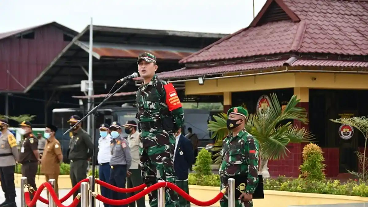 Gelar Apel Kebangsaan, Dandim Aceh Timur Ajak Semua Pihak Jaga Kamtibmas
