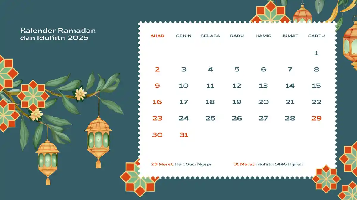 Kalender 2025: Jadwal Libur Lebaran 2025 untuk SD, SMP dan SMA di Seluruh Indonesia
