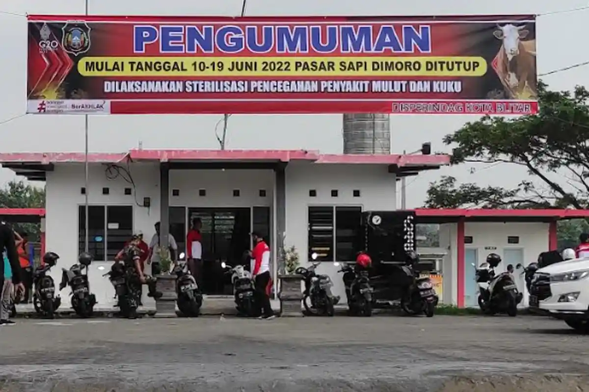 Cegah Penyebaran PMK, Pemkot Blitar Tutup Sementara Pasar Sapi Dimoro