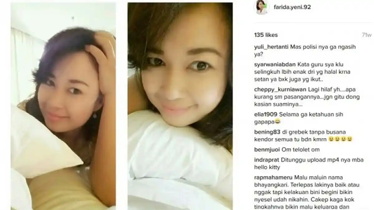 Komentar Nakal, Jahil dan Marah Berseliweran di Medsos Milik Farida Yeni