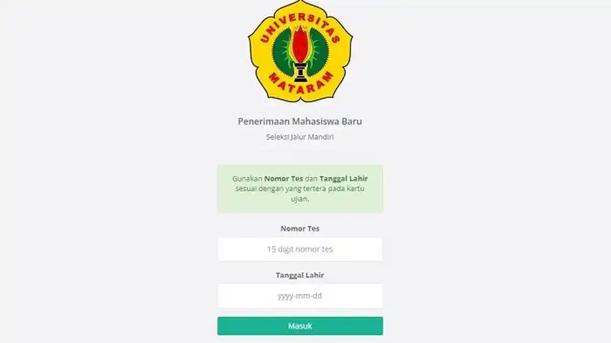 Cara Cek Pengumuman Hasil Seleksi Jalur Mandiri Unram 2023 Gelombang 2, Diumumkan Hari Ini