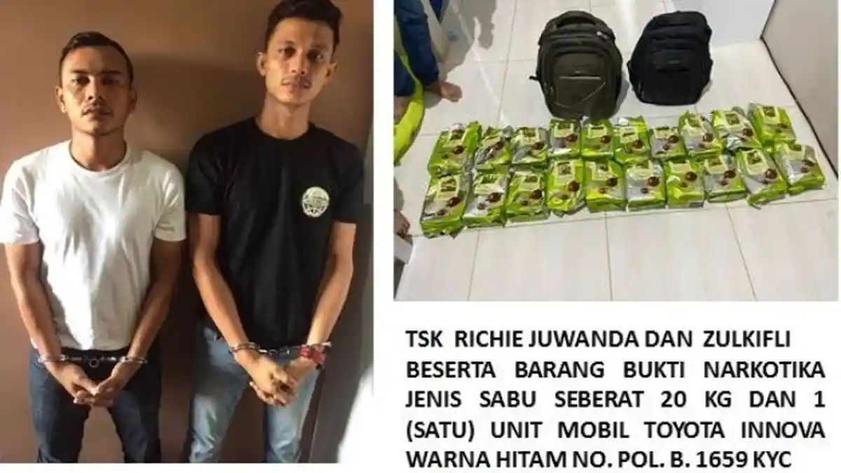 99 Kilogram Sabu Gagal Beredar di Kota Medan, Polda Sumut Bekuk 4 Tersangka