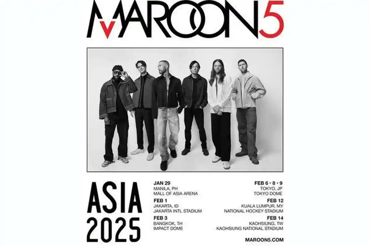 LINK Beli dan Harga Tiket Konser Maroon 5 di Jakarta, Mulai Rp 1 Jutaan, Dijual 24 September