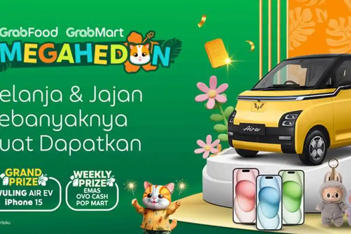 Diskon Hingga 55 Persen dan Grand Prize Mobil EV Meriahkan Grab ‘Megahedon’ 2024