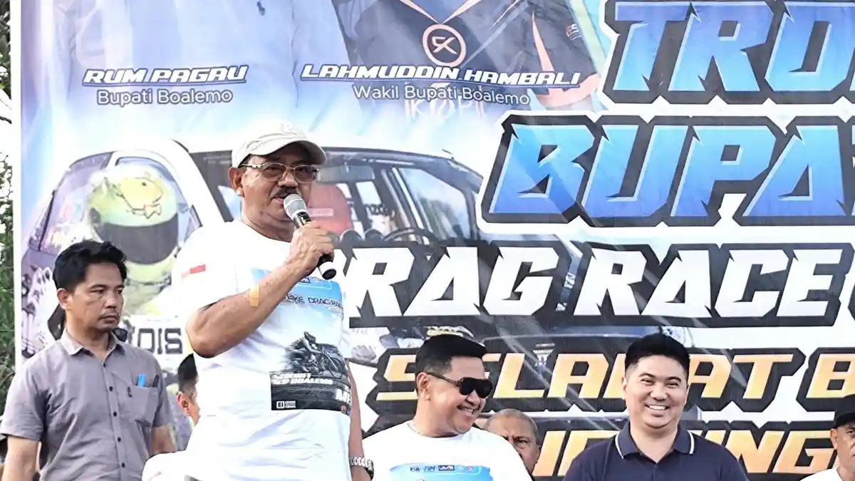 Kejurnas Drag Race Boalemo Resmi Dibuka Bupati Boalemo Gorontalo, Ini Pesan Rum Pagau