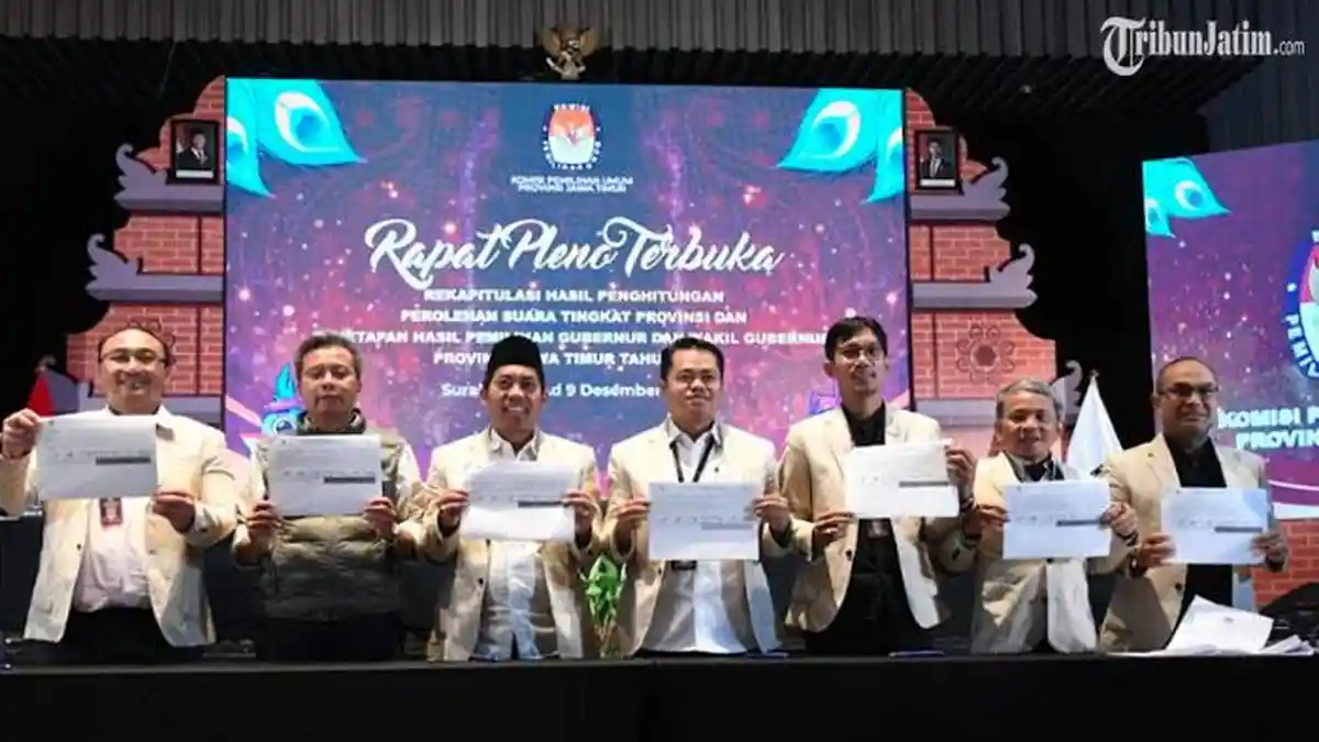 Besok, KPU Tetapkan Paslon Terpilih Pilgub Jatim 2024