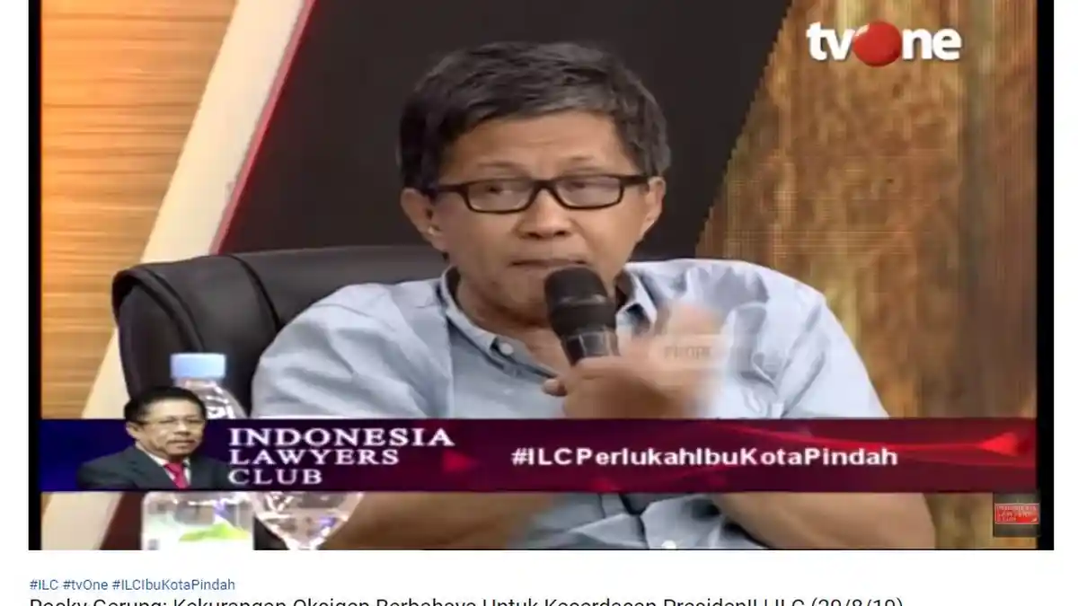 Rocky Gerung Kritik Keras Ibu Kota Pindah: Zaman Modern, Pemerintahan Bukan di Istana, tapi di Otak