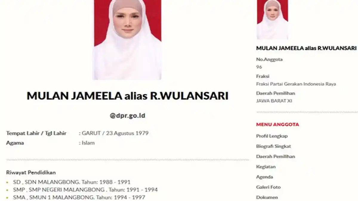 Riwayat Pendidikan Mulan Jameela Jadi Perbincangan, Pihak DPR : Salah Ketik Saja