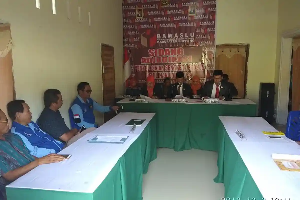 Bawaslu Soppeng Kabulkan Gugatan PBB dan Demokrat