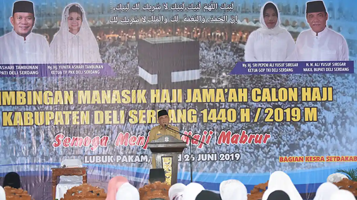 Wabub Deliserdang HMA Yusuf Siregar Buka Manasik Haji Tahun 1440 H/ 2019 M
