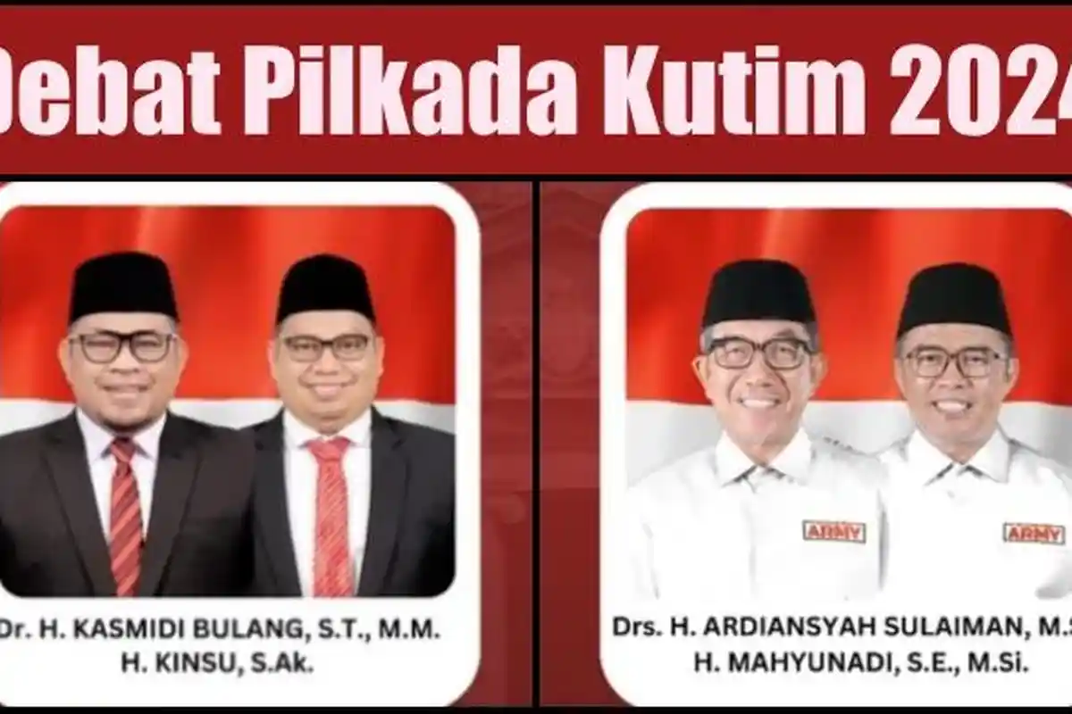 Debat Perdana Pilkada Kutim 2024, Adu Gagasan Kasmidi Bulang-Kinsu dan Ardiansyah Sulaiman-Mahyunadi