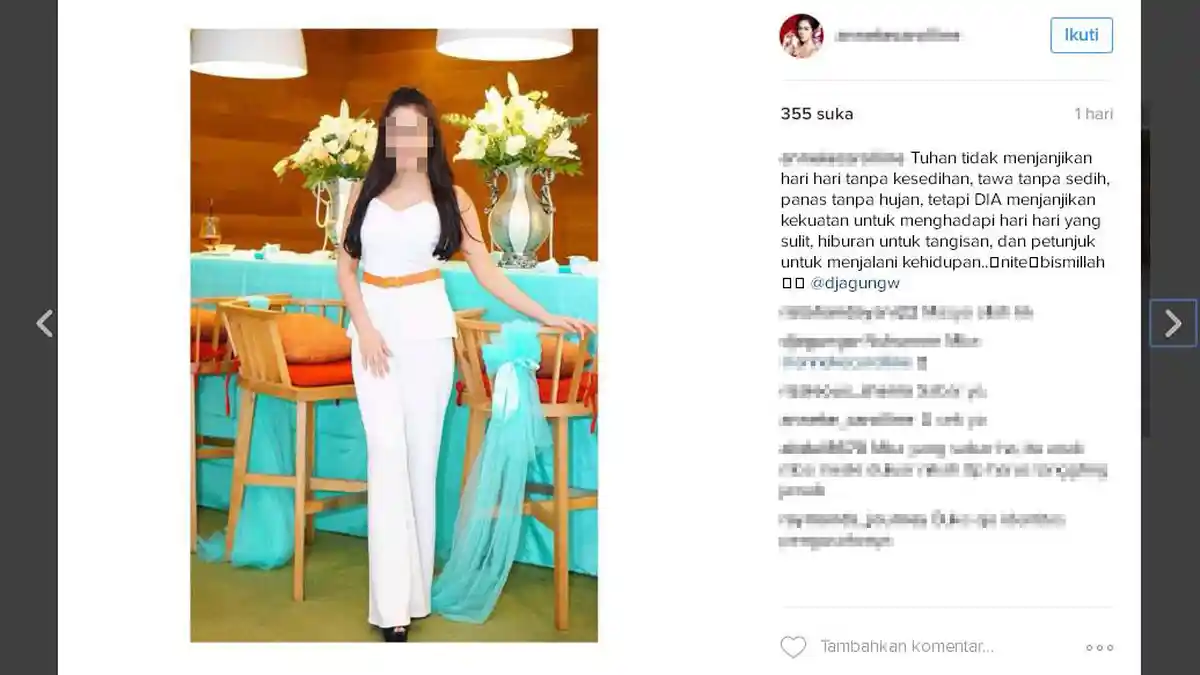 Model Cantik yang Ngaku Dihamili Pengusaha Ini Curhat di Instagram, Sebut Nama Tuhan