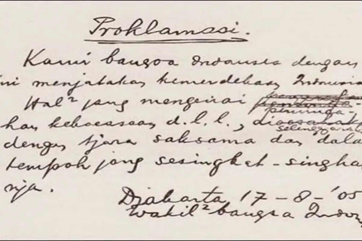 Link Download PDF Naskah Proklamasi Dibacakan Besok 17 Agustus 2024 HUT Ke-79 RI