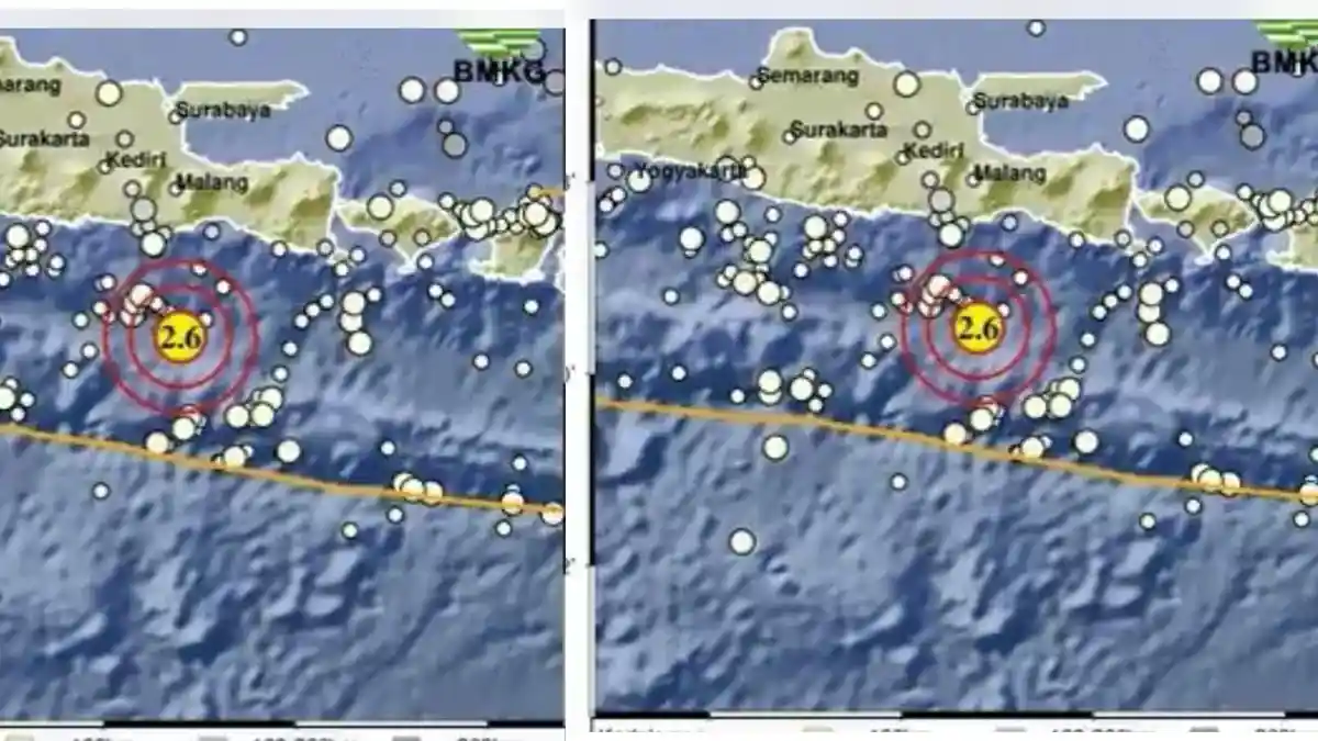 Baru Saja Gempa di Malang Jawa Timur, Info BMKG: Magnitudo 2.6 di Kedalaman 14 Kilometer - Tribunkaltim.co