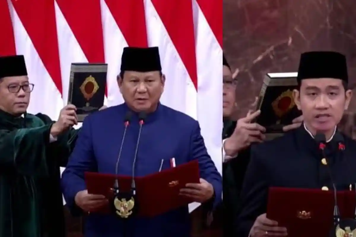 Prabowo-Gibran Resmi Pimpin Indonesia, Warga Antusias Nobar di Patung Kuda