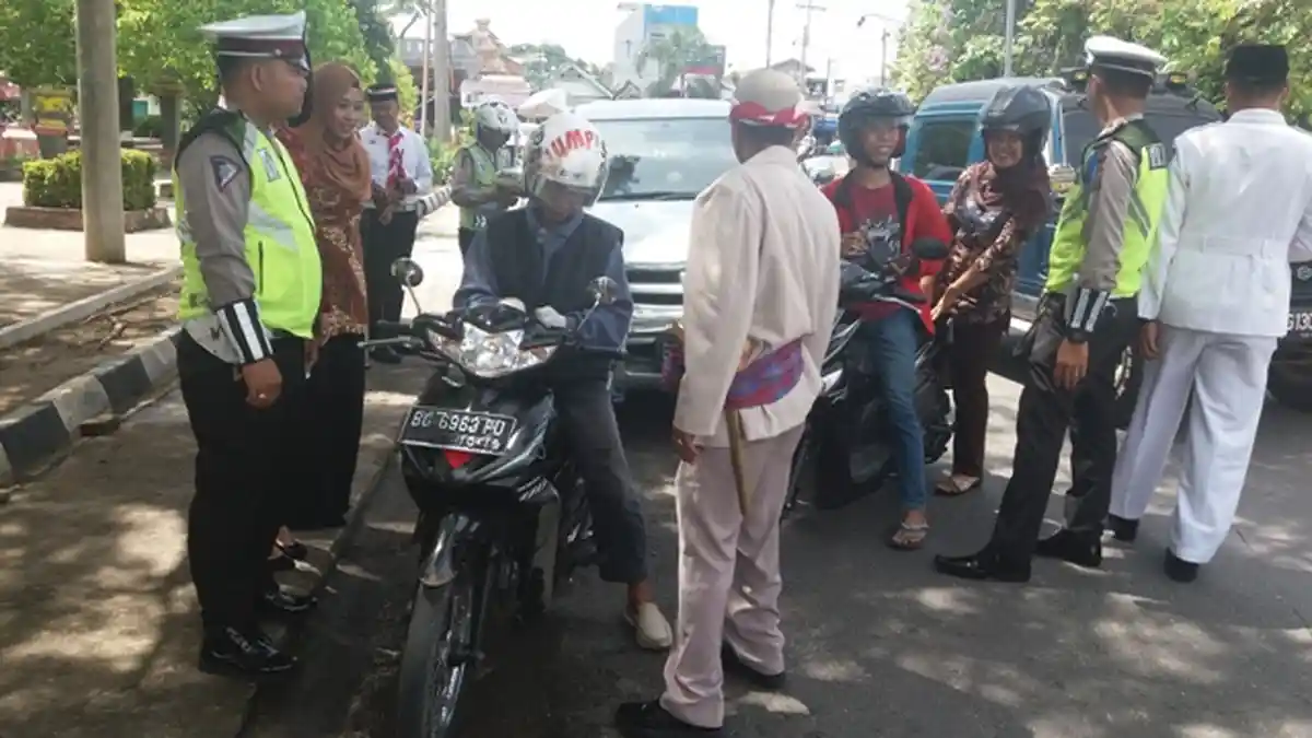 Operasi Zebra 2018 Palembang, Motor Tak Ada Surat-surat Tak Hanya Ditilang Tapi Dikandangkan