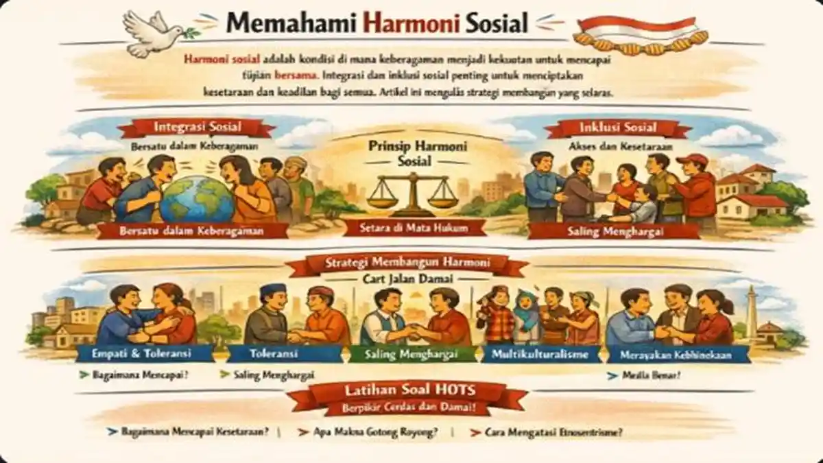 Soal HOTS Sosiologi Kelas 11 SMA Materi Bab 3 Membangun Harmoni Sosial