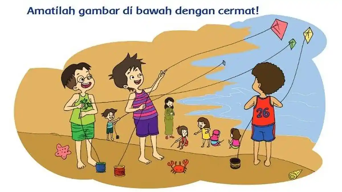 Kunci Jawaban Tema 2 Kelas 2 SD Halaman 170 172 173 175 176 178 179 180, Bermain di Pantai
