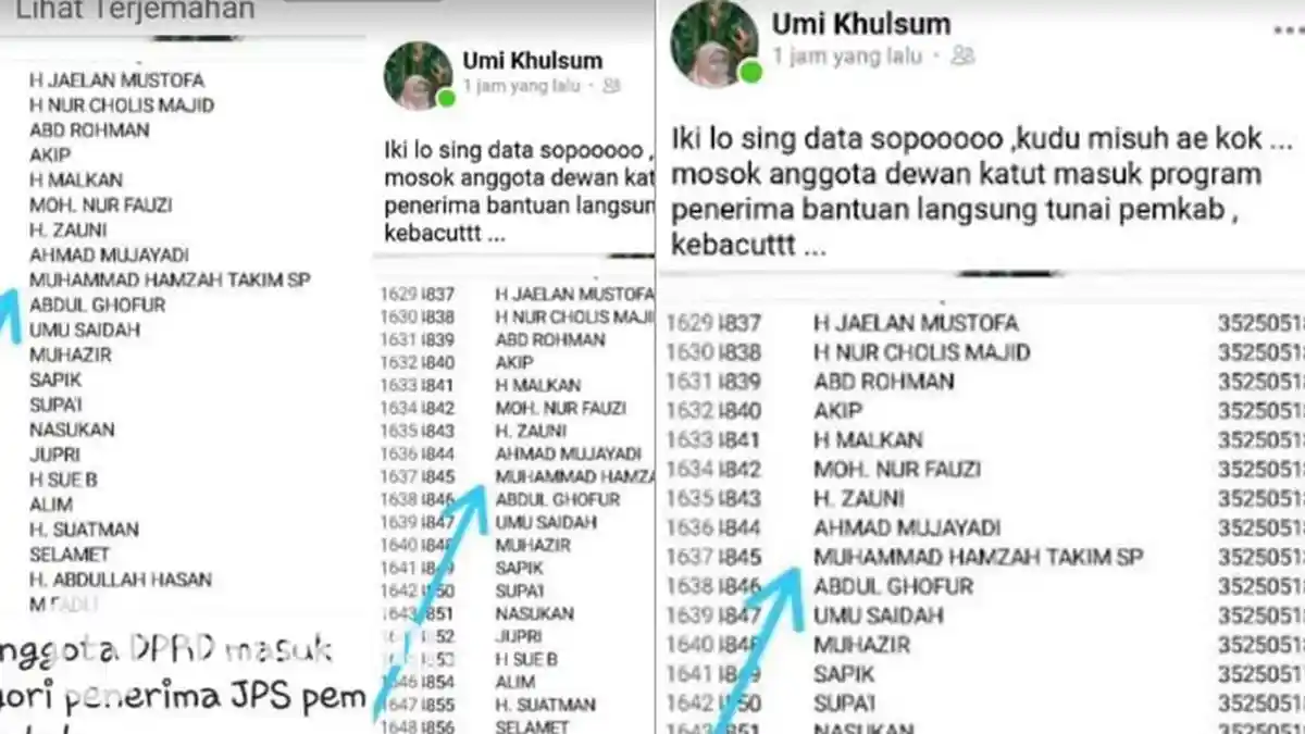 BREAKING NEWS - Nama Anggota DPRD Gresik Masuk Daftar Penerima BLT Covid-19, Netizen Geger: Wah!