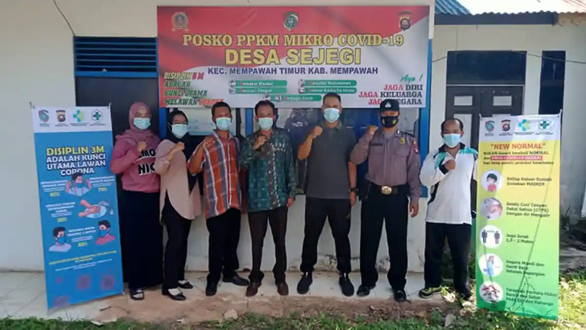 Bentuk Posko PPKM Covid, Kades Sejegi Komitmen Ikut Putus Penyebaran Covid-19
