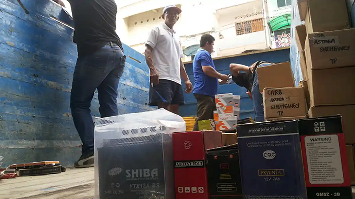 Penjualan Suku Cadang Motor Palsu asal Tiongkok Dibongkar Polda Lampung