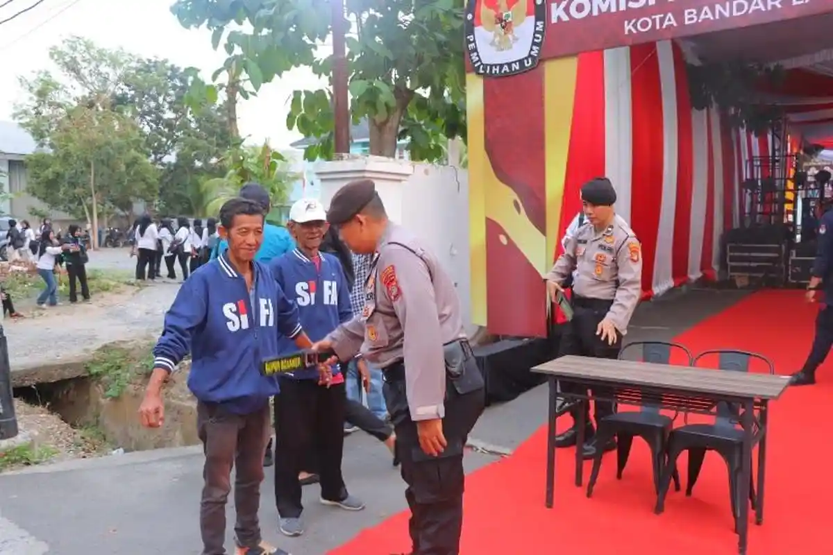 200 Personel Polresta Bandar Lampung Amankan Pengundian Nomor Urut Pilwalkot