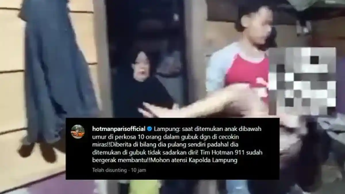 SUDAH 6 Pelaku Pemerkosa Siswi SMP Selama 3 Hari di Lampung Telah Ditangkap, 4 Orang Masih Diburu