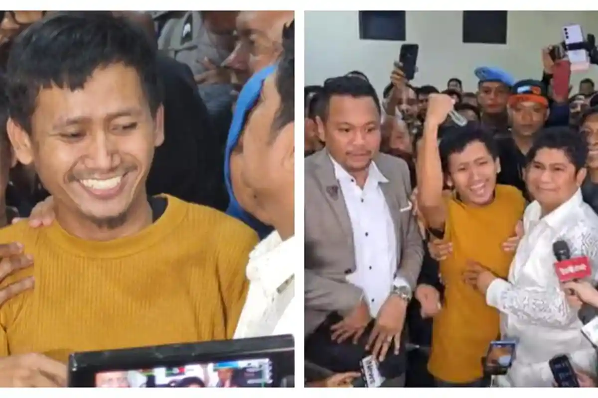 Senyum Pegi Setiawan Mengembang Usai Keluar Tahanan Polda Jabar, Beri Salam Tinju Kebebasan