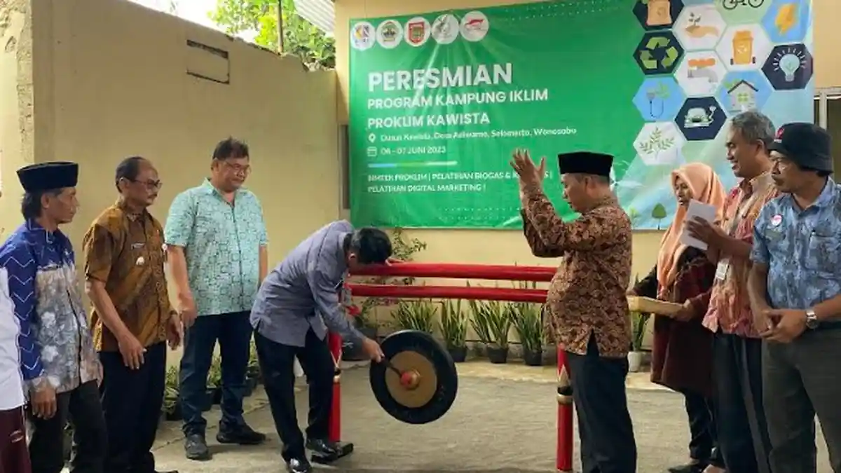 Bupati Afif Resmikan Program Kampung Iklim di Wonosobo, Upaya Mitigasi Perubahan Iklim 