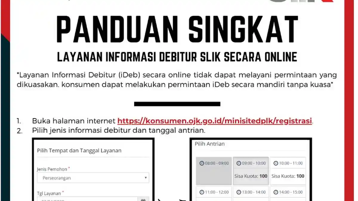 Cara Mandiri Cek BI Checking atau SLIK OJK Melalui Ponsel dan Kantor OJK