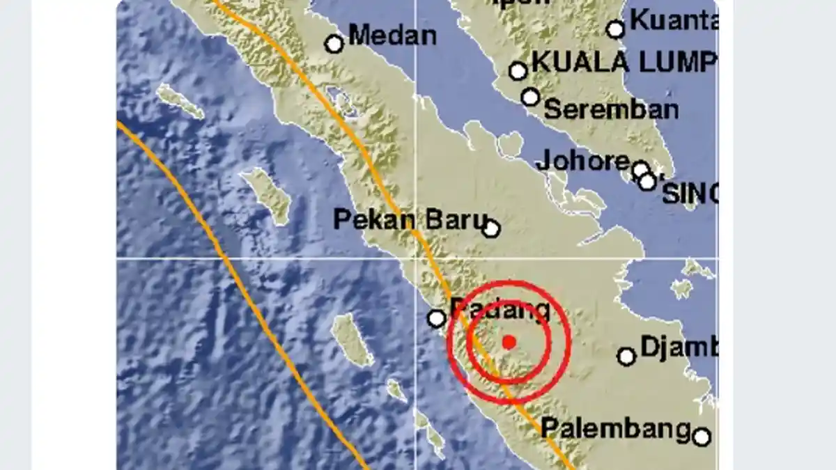 Gempa Hari Ini - Sumbar Diguncang Dua Kali Gempa, Pagi dan Dini Hari, Selisih 4 Jam Lebih