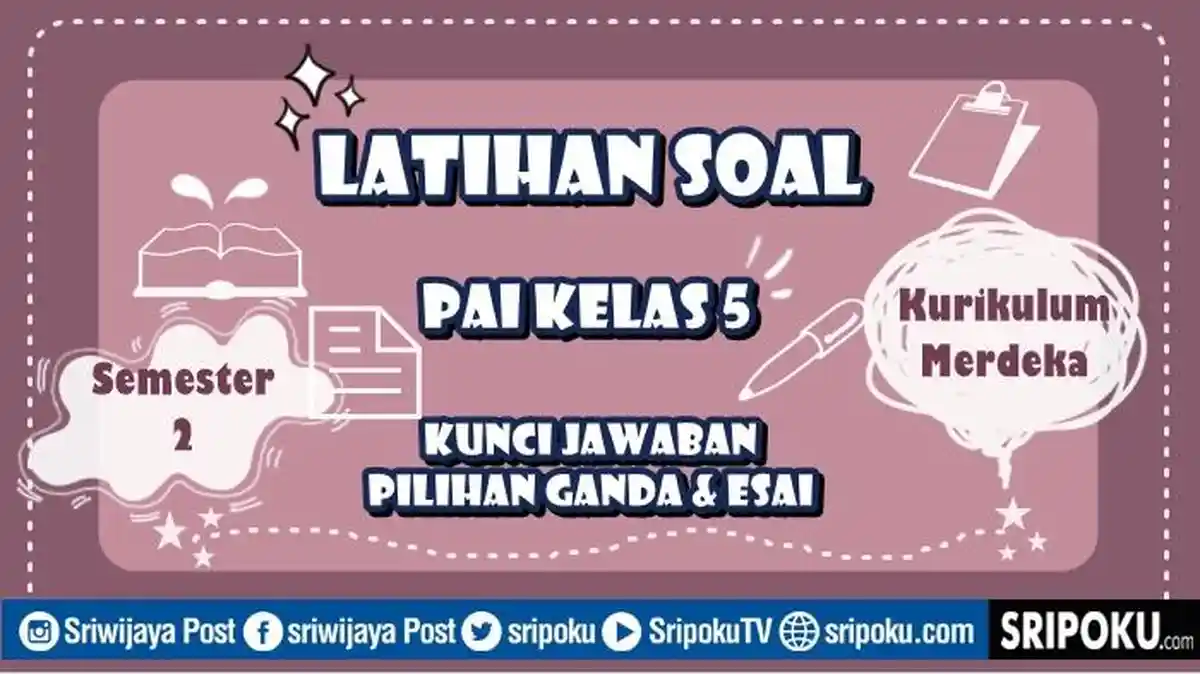 25 Soal PAI Kelas 5 Semester 2 Kurikulum Merdeka, Kunci Jawaban Pilihan Ganda & Esai