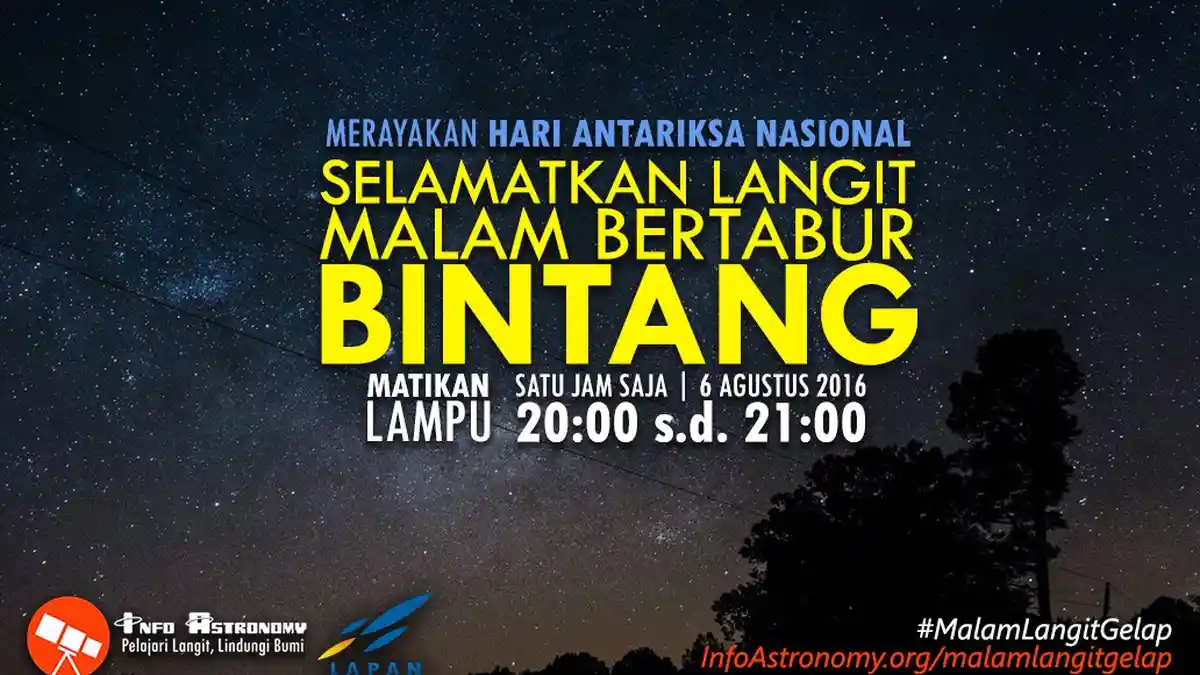 Hari Antariksa - Yuk Matikan Lampu Dan Lihat Indahnya Bintang