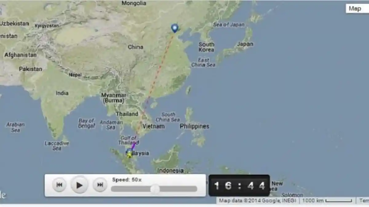Pesawat MH370 Masih Terbang 4 Jam Setelah Hilang dari Radar