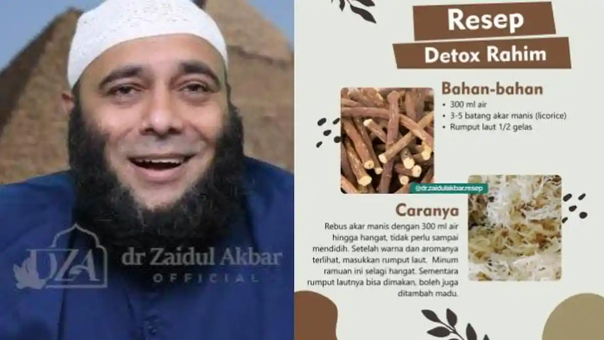 Cara Ampuh Detoks Rahim Oleh dr Zaidul Akbar, Buat Resep dengan Batang Akar Manis dan Rumput Laut
