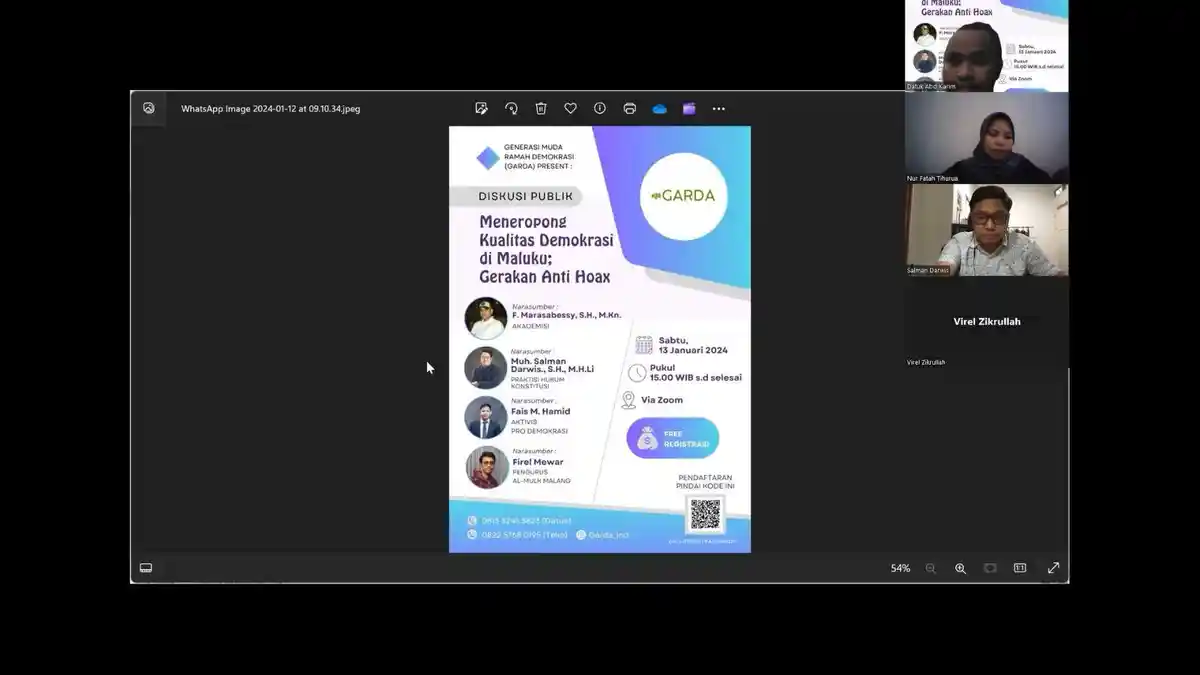 Sikapi Sebaran Hoax dan Fitnah soal Pemilu, Pegiat Demokrasi di Maluku Gelar Diskusi Publik