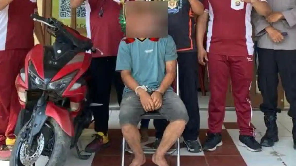 Congkel Jendela, Pemuda di PALI Curi Motor di Dalam Rumah, Keburu Ditangkap Sebelum Dijual