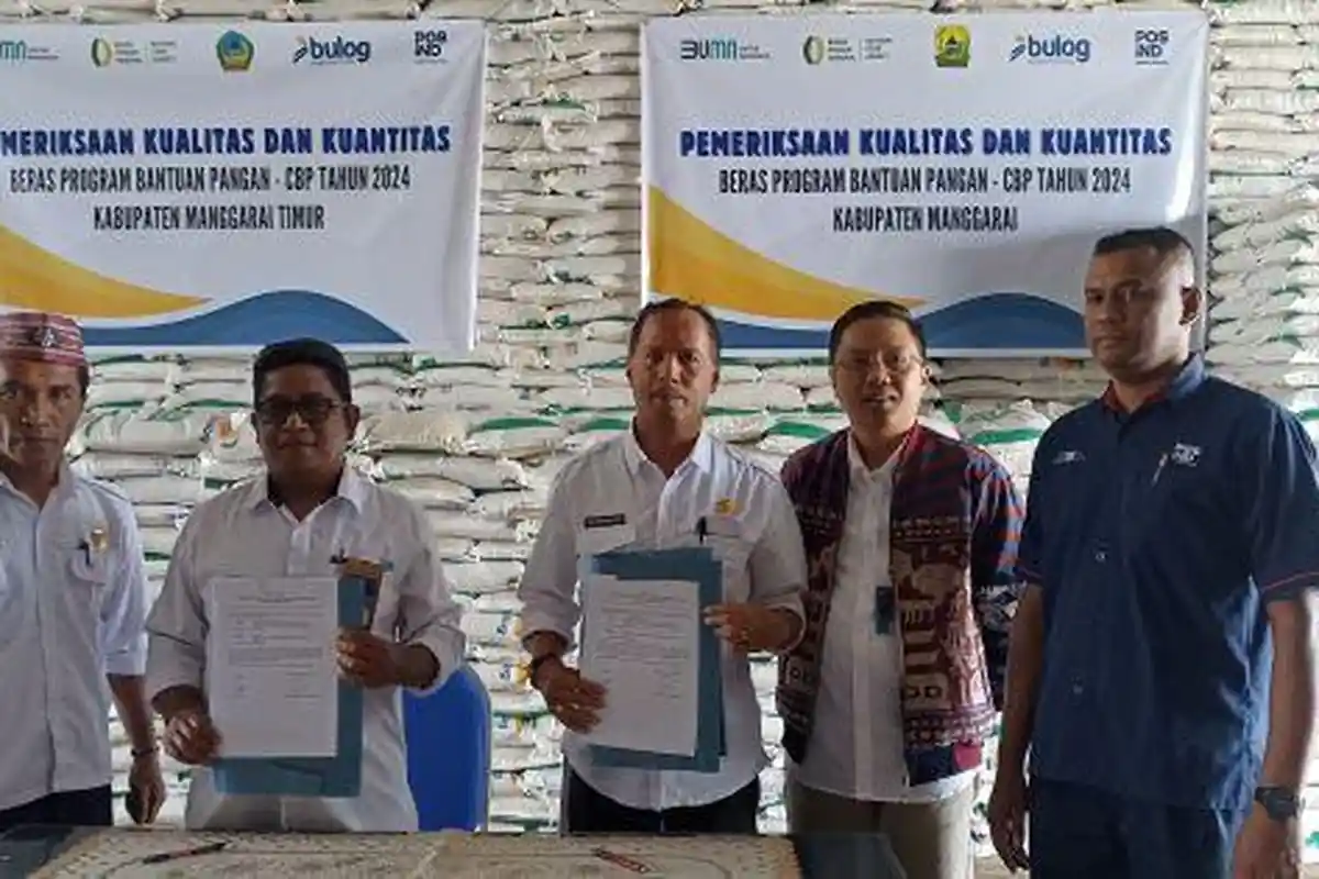 Bulog Ruteng Salurkan Beras Program Bantuan Pangan-CBP Untuk 109.649 KPM
